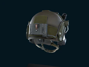 Military helmet with night vision goggles 3D Model