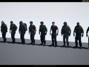 personagem militar modular 2 Modelo 3D