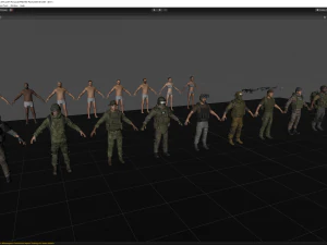 personagem militar modular 2 Modelo 3D