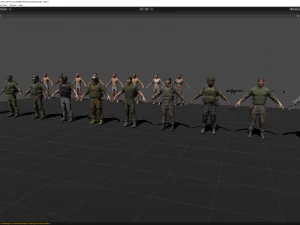 personagem militar modular 2 Modelo 3D
