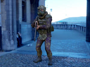 personagem militar modular 2 Modelo 3D