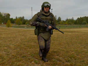personagem militar modular 2 Modelo 3D