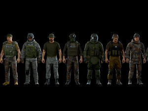 personagem militar modular 2 Modelo 3D