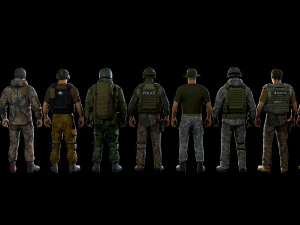 personagem militar modular 2 Modelo 3D