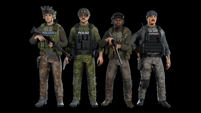 law enforcement 3D Model .c4d .max .obj .3ds .fbx .stl .blend 