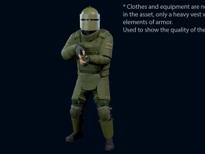 assault heavy armor vest 3Dモデル