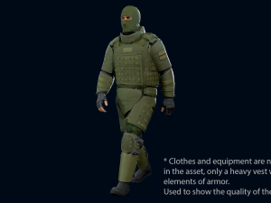 assault heavy armor vest 3Dモデル