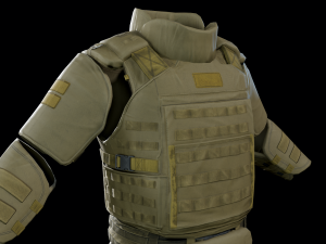 assault heavy armor vest 3Dモデル