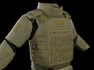 menyerang rompi baju besi berat Model 3D