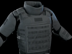 menyerang rompi baju besi berat Model 3D