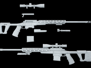 Sniper Rifle Modelo 3D