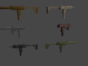 Submachine-gun 3D-Modell