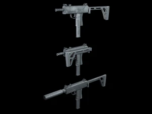Submachine-gun 3D Model