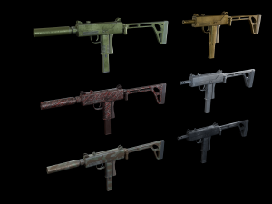 Submachine-gun 3D-Modell