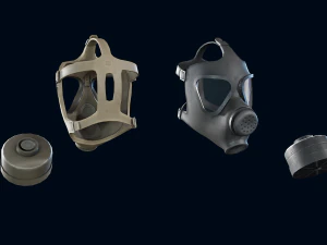 M&aacute;scara de g&aacute;s M65 Modelo 3D