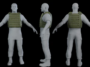 Flak Vest 3D Model