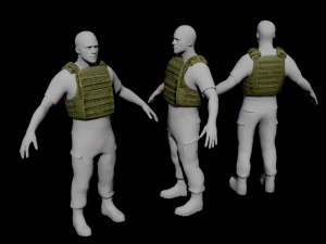 Flak Vest 3D Model