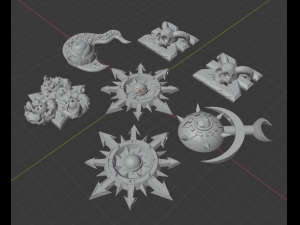 chaos gods symbol pendant 3D Print Model