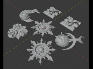 pingente de s&iacute;mbolo dos deuses do caos Modelo de Impressão 3D