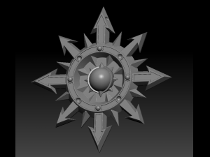 chaos gods symbol pendant 3D 打印模型