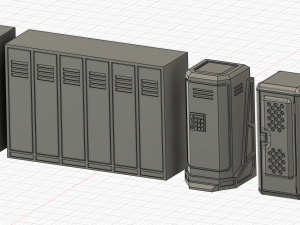 sci-fi wargame lockers 3D Print Model