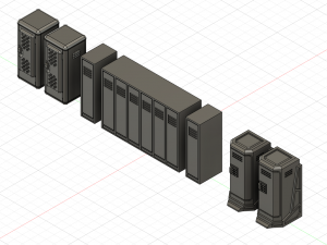 sci-fi wargame lockers 3D Baskı Modeli