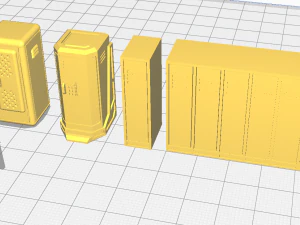 sci-fi wargame lockers 3D Print Model
