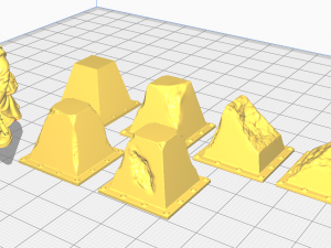 concrete barrier and dragon teeth for wargames 3D 프린트 모델