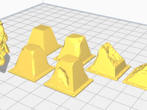 concrete barrier and dragon teeth for wargames 3D Print Model
