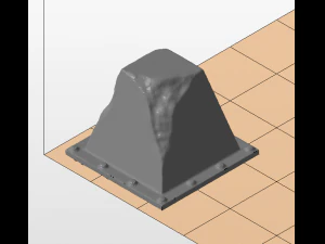 concrete barrier and dragon teeth for wargames 3D Print Model