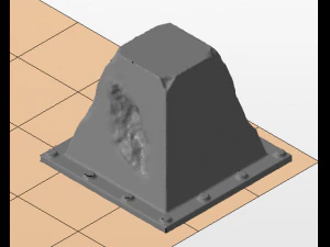 concrete barrier and dragon teeth for wargames 3D Print Model