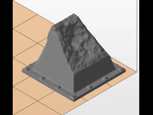 concrete barrier and dragon teeth for wargames 3D Print Model