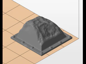 concrete barrier and dragon teeth for wargames 3D Print Model