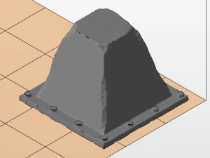 concrete barrier and dragon teeth for wargames 3D Print Model