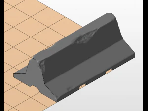 concrete barrier and dragon teeth for wargames 3D Print Model