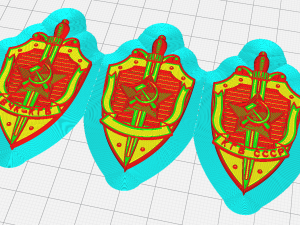 kgb officer badge 3D-printmodel