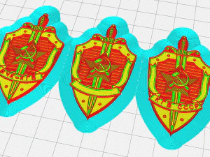 kgb officer badge 3D Print Model