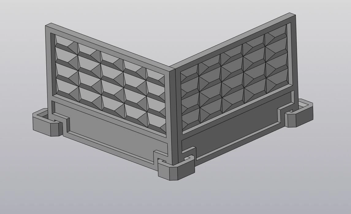 soviet concrete wall for wargame 3D Print Model .c4d .max .obj .3ds .fbx .stl .blend