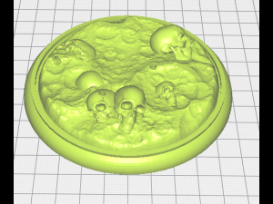 stand with skull of terminator for figure in 150 mm scale 3D Print Model