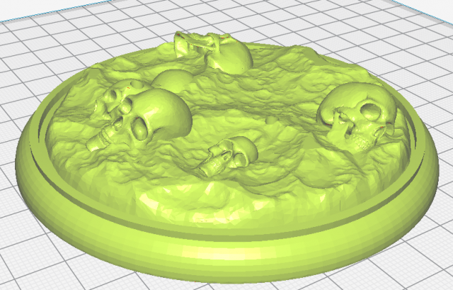 stand with skull of terminator for figure in 150 mm scale 3D Print Model .c4d .max .obj .3ds .fbx .stl .blend 