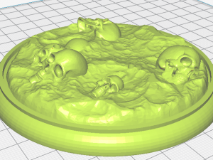 stand with skull of terminator for figure in 150 mm scale 3D Print Model