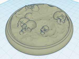 stand with skull of terminator for figure in 150 mm scale 3D Print Model