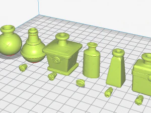magic potion bottles set 3D Print Model