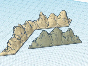 runewars epic game rock and rivers set 3d print model 3D Print Model