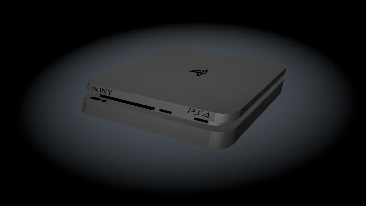 play station 4 slim 3D Model .c4d .max .obj .3ds .fbx .stl .blend