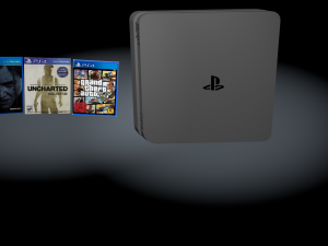 play station 4 slim 3Dモデル