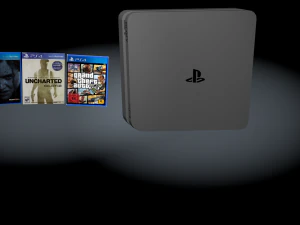 play station 4 slim 3D Model