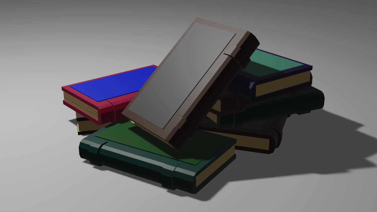 low poly medieval book model 3D Model .c4d .max .obj .3ds .fbx .stl .blend 
