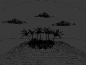 low poly desert island Modello 3D