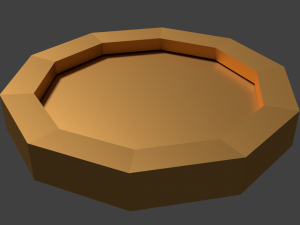 low poly gold coin 3D 模型